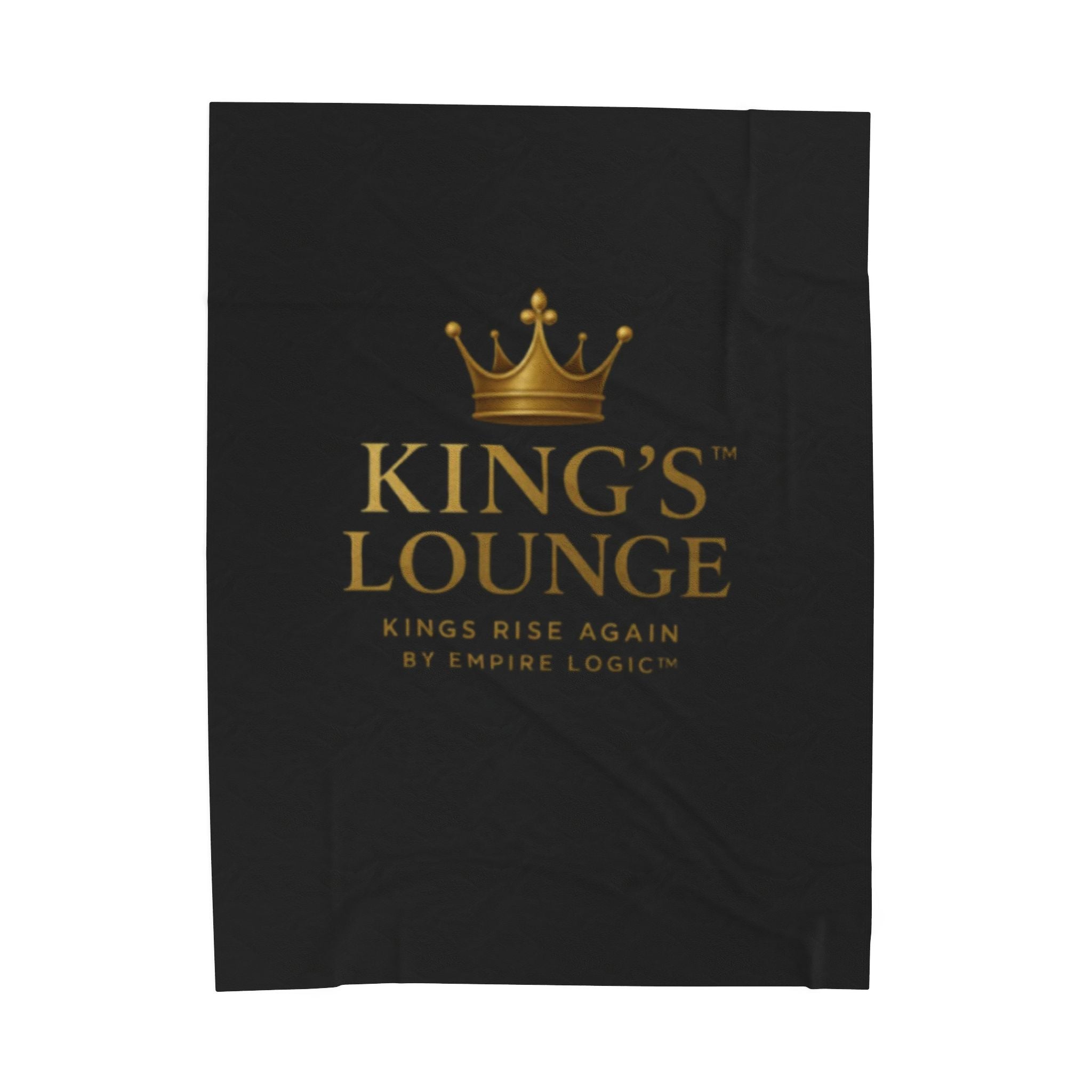 Luxurious Velveteen Plush Blanket - "King's Lounge" - Cozy Throw for Home, Gifts, Self-Care, Inspirational Decor, Warm Snuggles