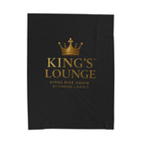 Luxurious Velveteen Plush Blanket - "King's Lounge" - Cozy Throw for Home, Gifts, Self-Care, Inspirational Decor, Warm Snuggles