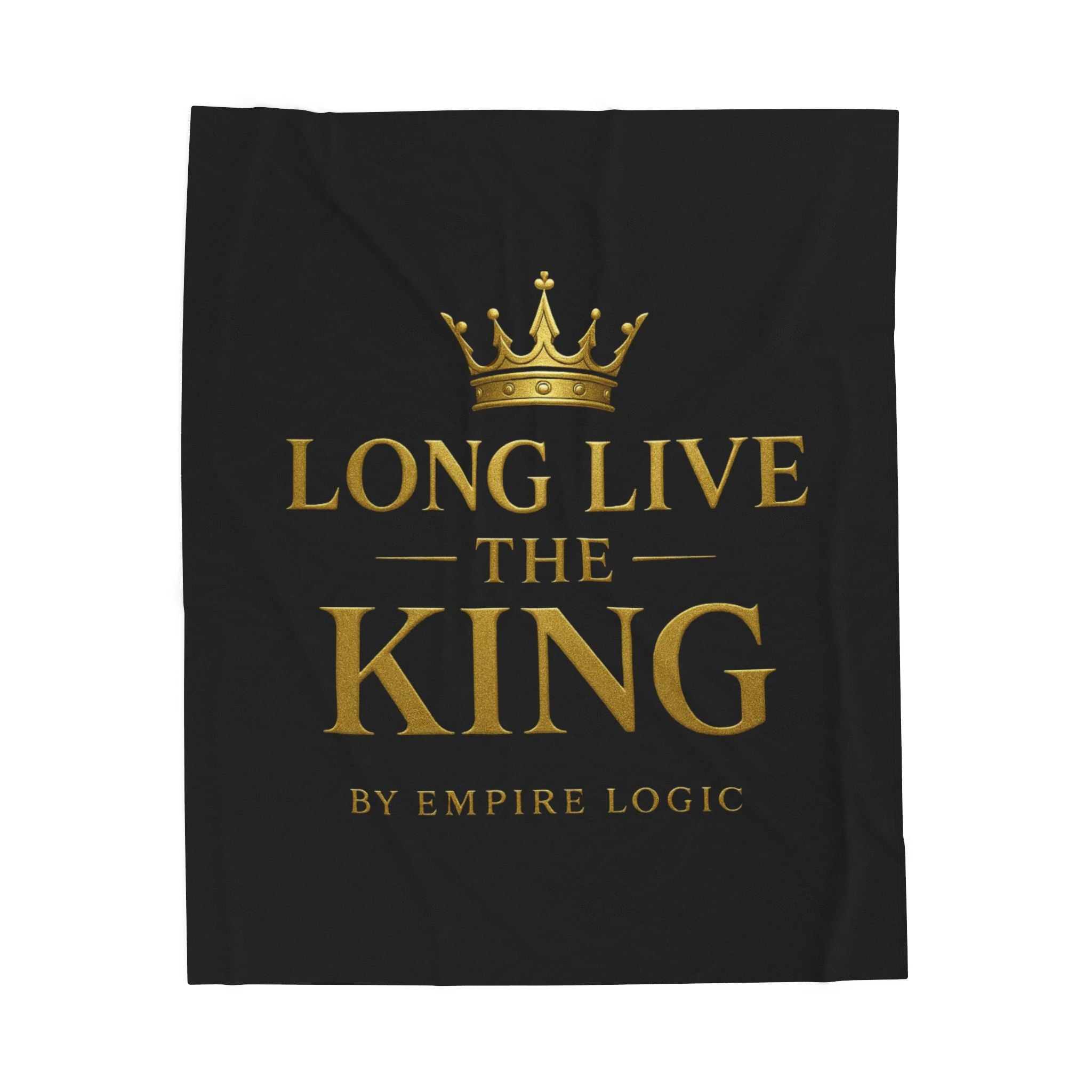 Luxurious Velveteen Plush Blanket - "Long Live The King" - Cozy Throw for Home, Gifts, Self-Care, Inspirational Decor, Warm Snuggles