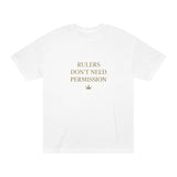 Empowering Statement Tee, Graphic Tee, Rulers Don't Need Permission Shirt, Unisex Casual Wear, Gift for Motivational Events, [...]