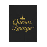 Luxurious Velveteen Plush Blanket - "Queens Lounge" - Cozy Throw for Home, Gifts, Self-Care, Inspirational Decor, Warm Snuggles