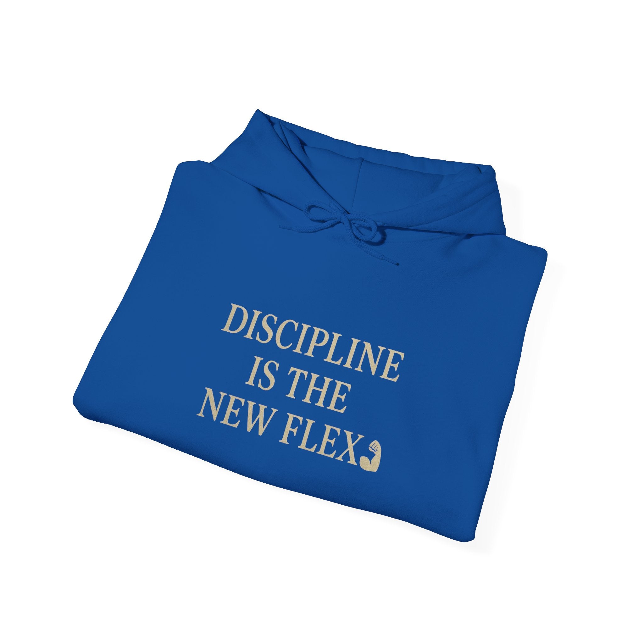 Discipline is the New Flex Hoodie, Motivational Sweatshirt, Unisex Pullover, Ideal for Fitness Lovers, Cozy Gift for Gym Enthusiasts