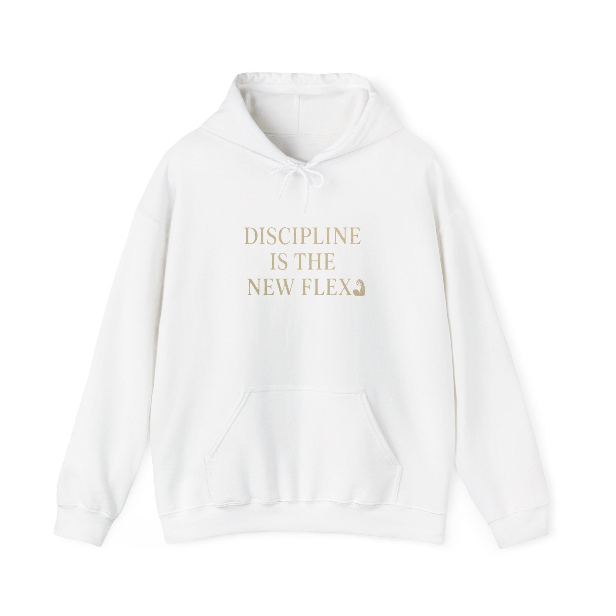 Discipline is the New Flex Hoodie, Motivational Sweatshirt, Unisex Pullover, Ideal for Fitness Lovers, Cozy Gift for Gym Enthusiasts