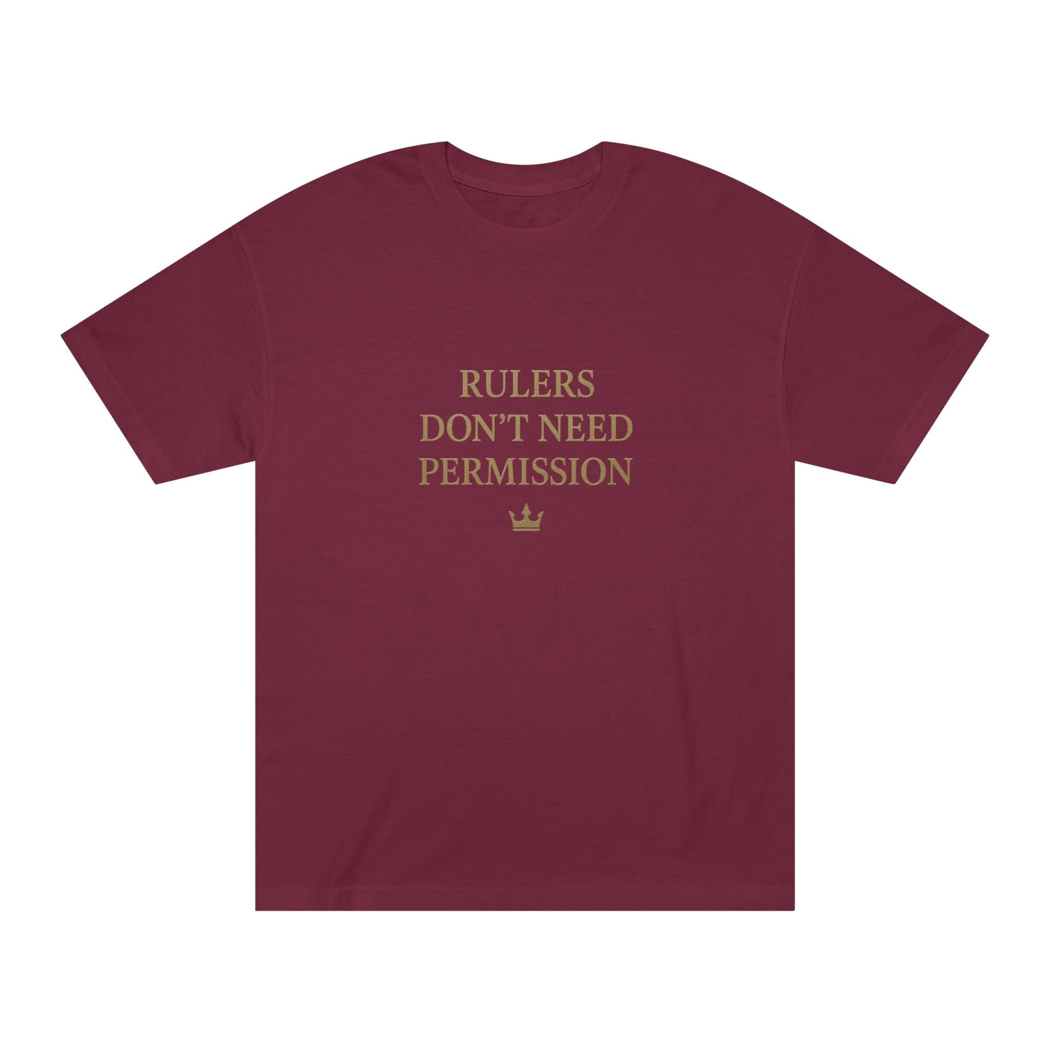 Empowering Statement Tee, Graphic Tee, Rulers Don't Need Permission Shirt, Unisex Casual Wear, Gift for Motivational Events, [...]