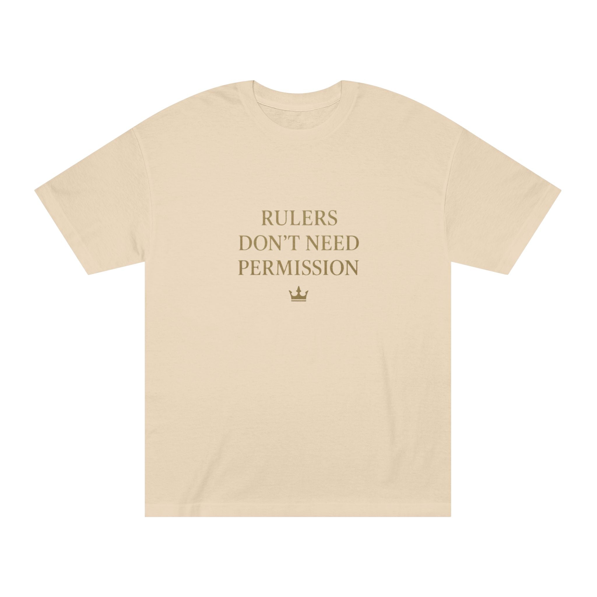 Empowering Statement Tee, Graphic Tee, Rulers Don't Need Permission Shirt, Unisex Casual Wear, Gift for Motivational Events, [...]