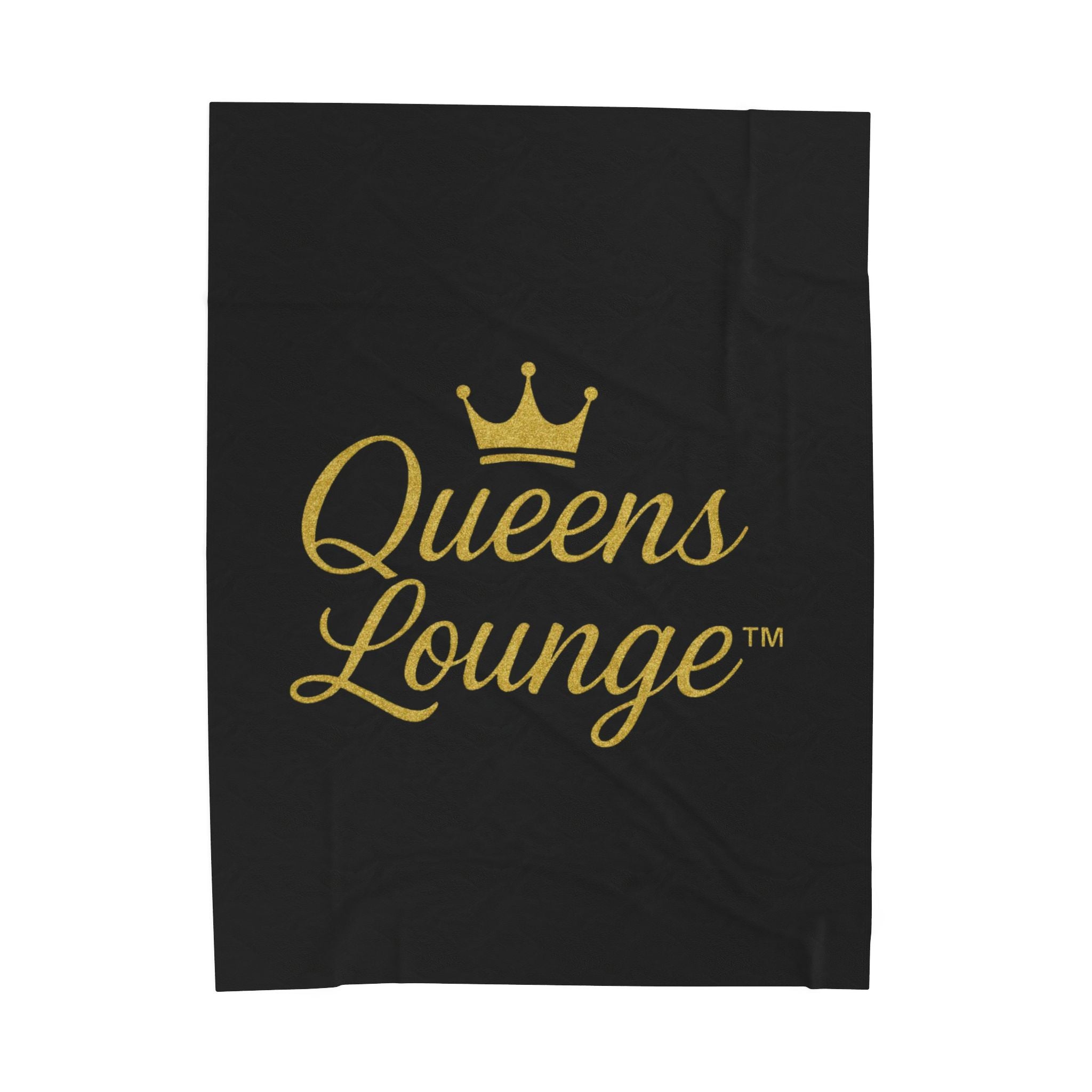 Luxurious Velveteen Plush Blanket - "Queens Lounge" - Cozy Throw for Home, Gifts, Self-Care, Inspirational Decor, Warm Snuggles