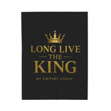 Luxurious Velveteen Plush Blanket - "Long Live The King" - Cozy Throw for Home, Gifts, Self-Care, Inspirational Decor, Warm Snuggles