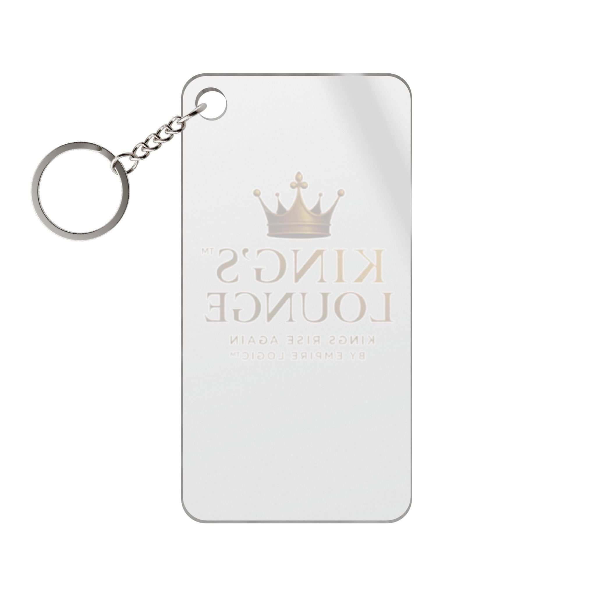King's Lounge Keychain Charm — Gold Crown Printed Keyring