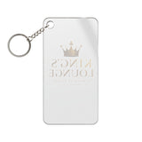 King's Lounge Keychain Charm — Gold Crown Printed Keyring