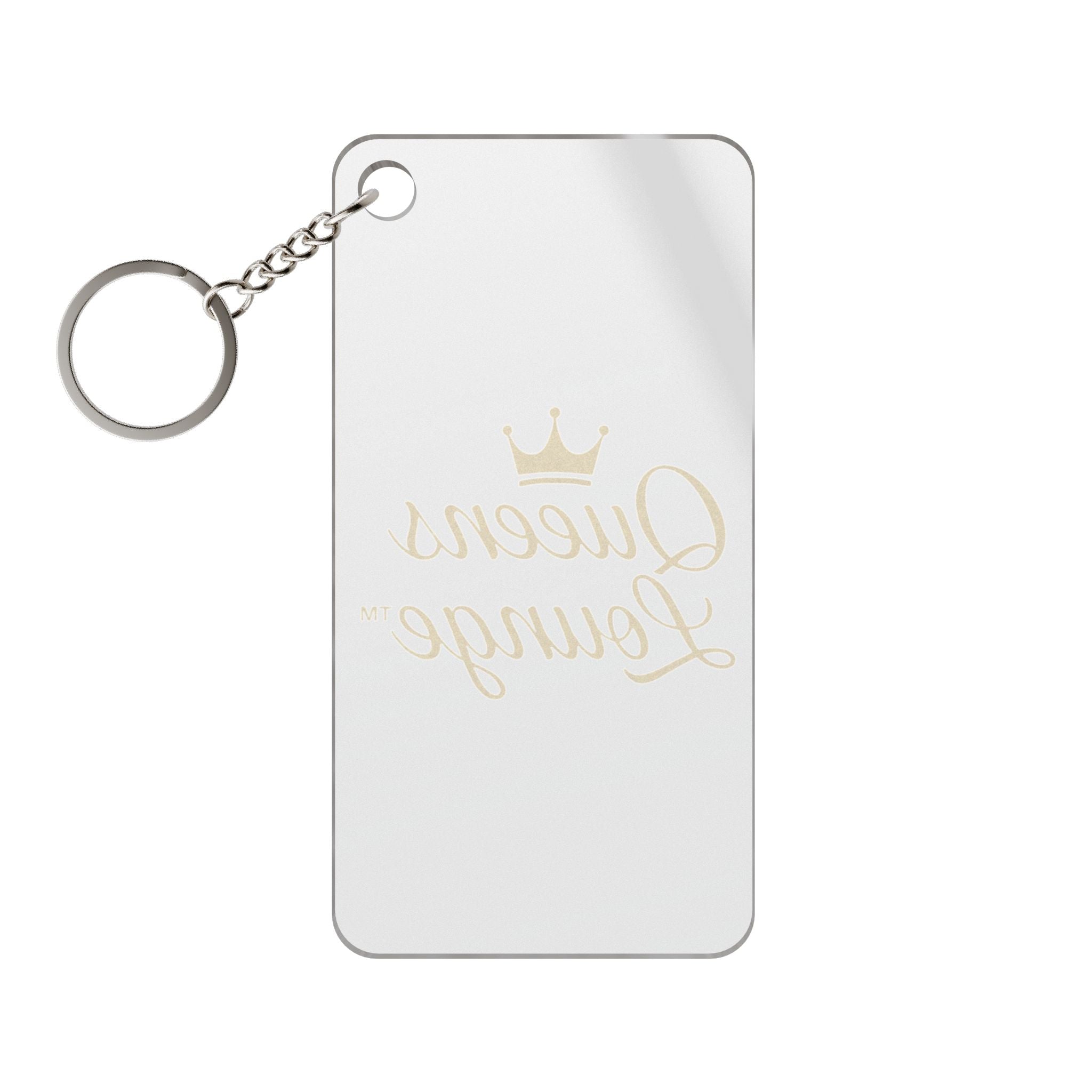 Queens Lounge Gold Script Keychain Charm