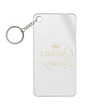 Queens Lounge Gold Script Keychain Charm