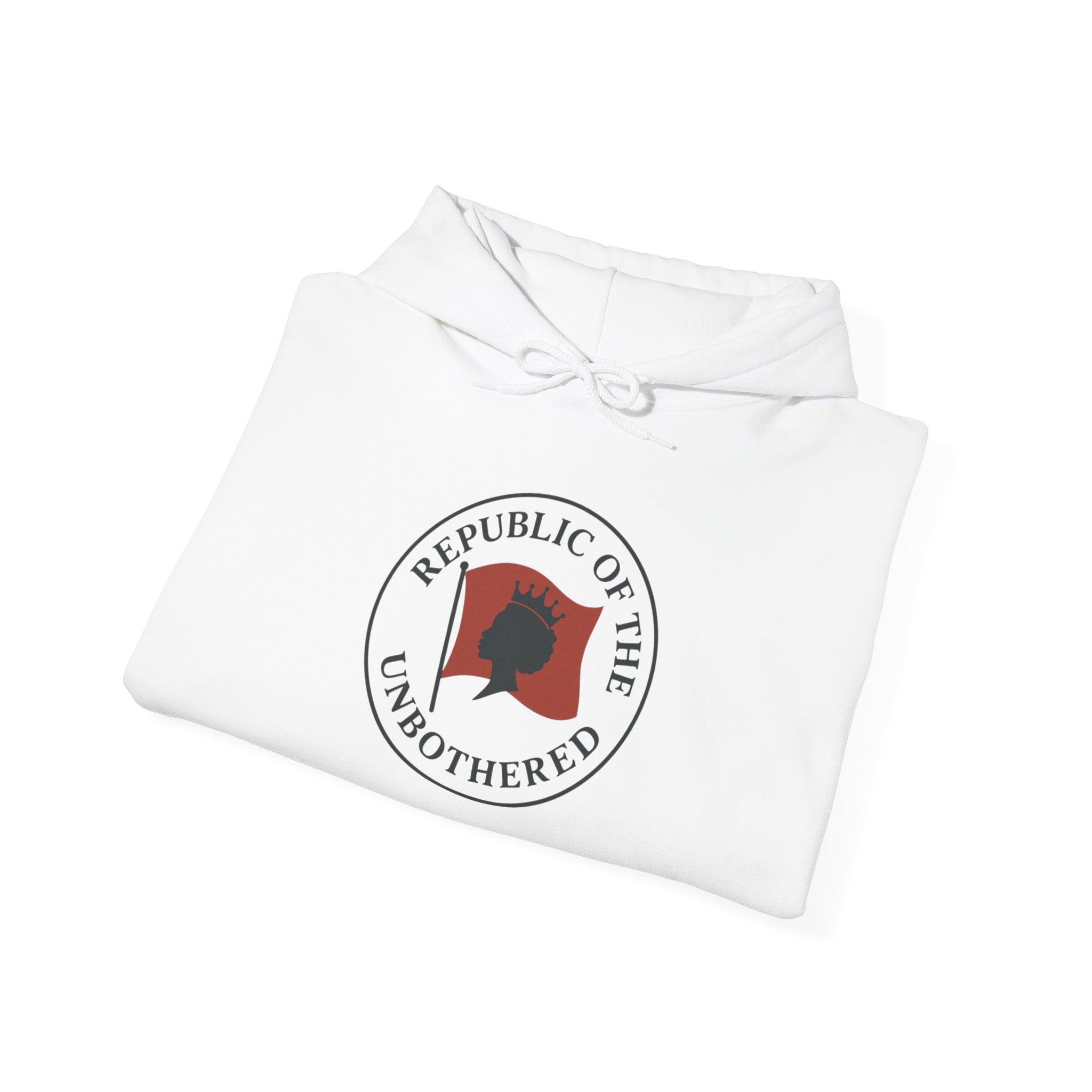 Republic of the Unbothered Hoodie, Cozy Sweatshirt, Unisex Pullover, Casual Wear, Gift for Friends, Everyday Comfort