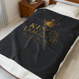 Luxurious Velveteen Plush Blanket - "King's Lounge" - Cozy Throw for Home, Gifts, Self-Care, Inspirational Decor, Warm Snuggles