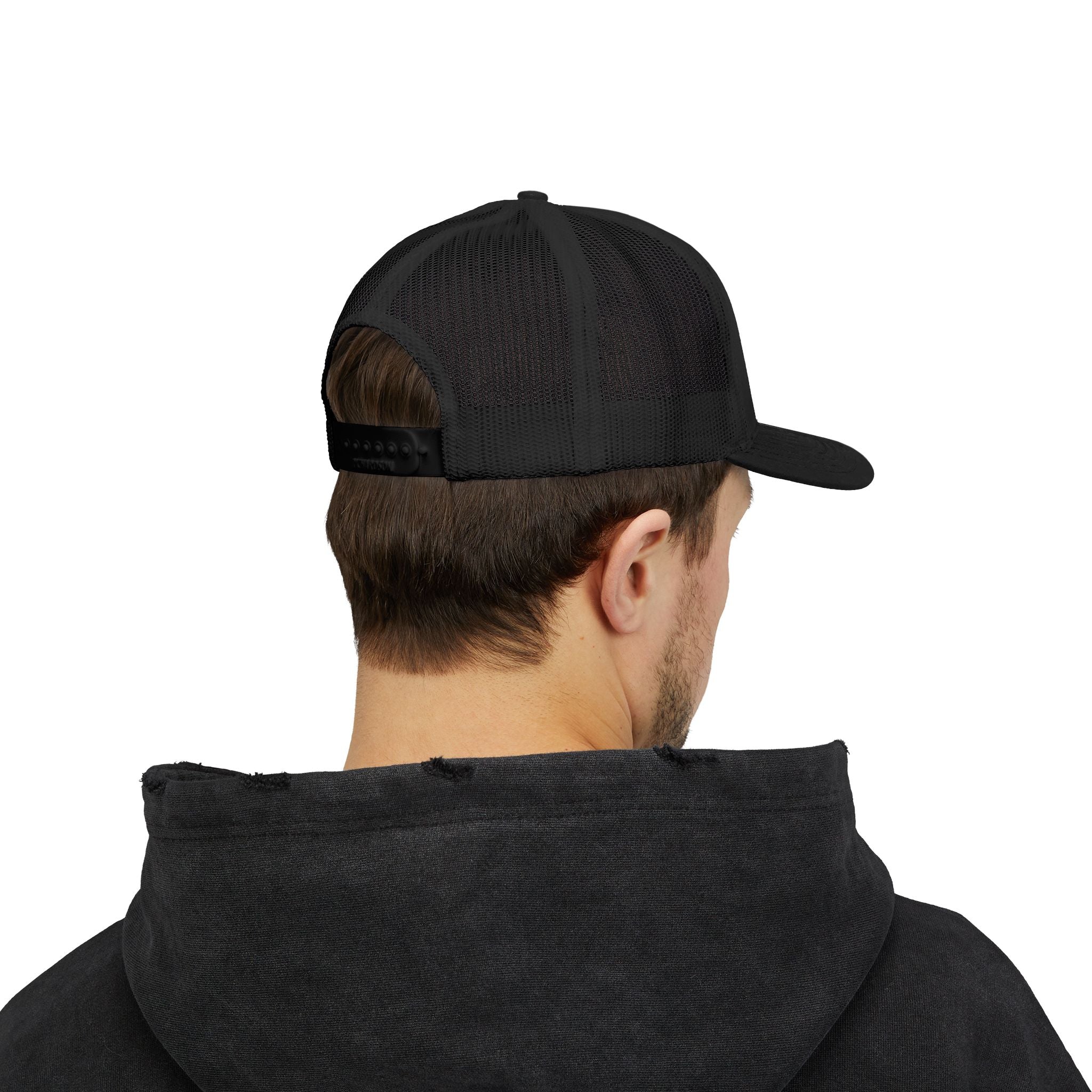 Embroidered Crown Logo Snapback Trucker Cap