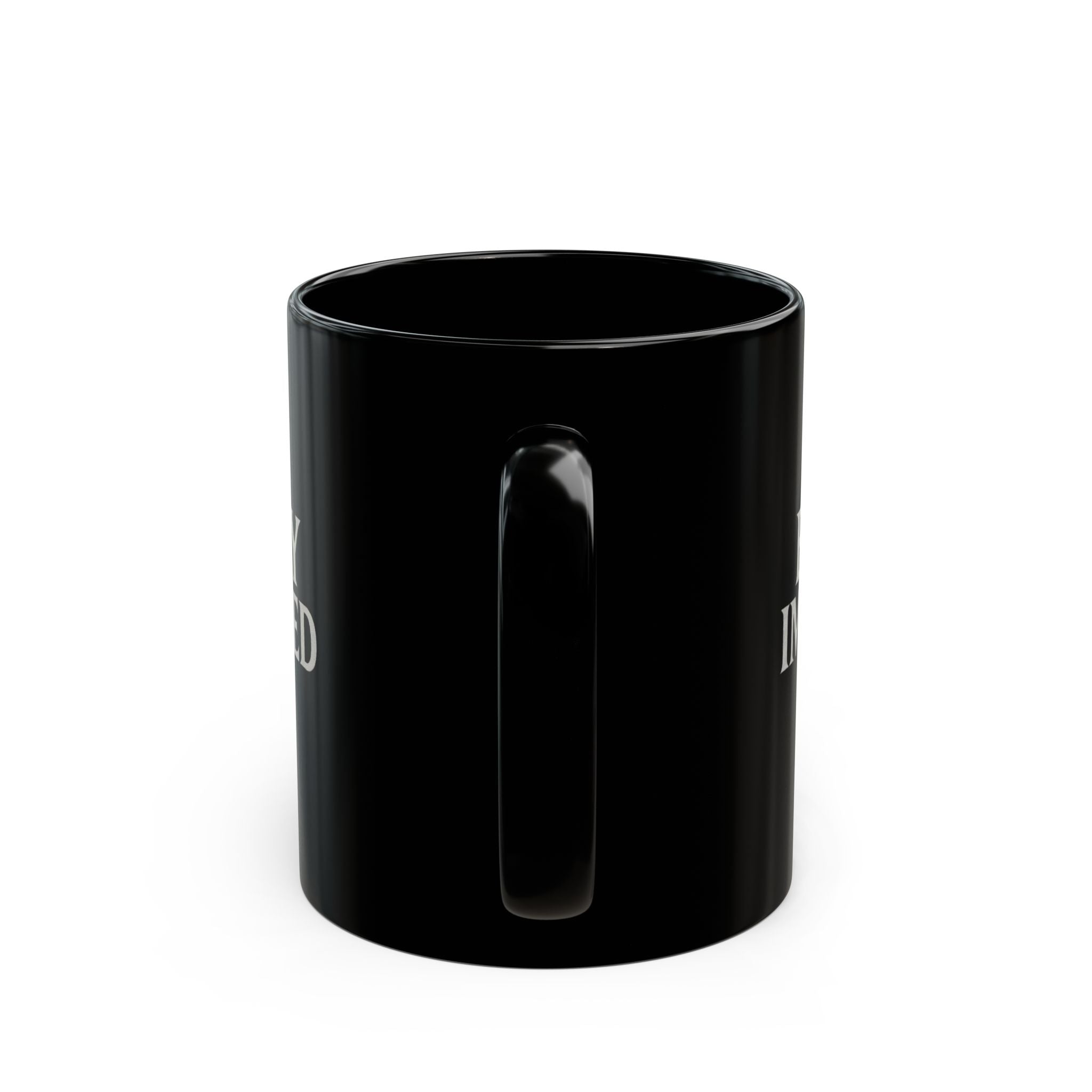 Not Easily Impressed Black Mug — Funny Sarcastic Coffee Cup (11oz & 15oz)