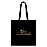 Live Unapologetically Canvas Grocery Tote