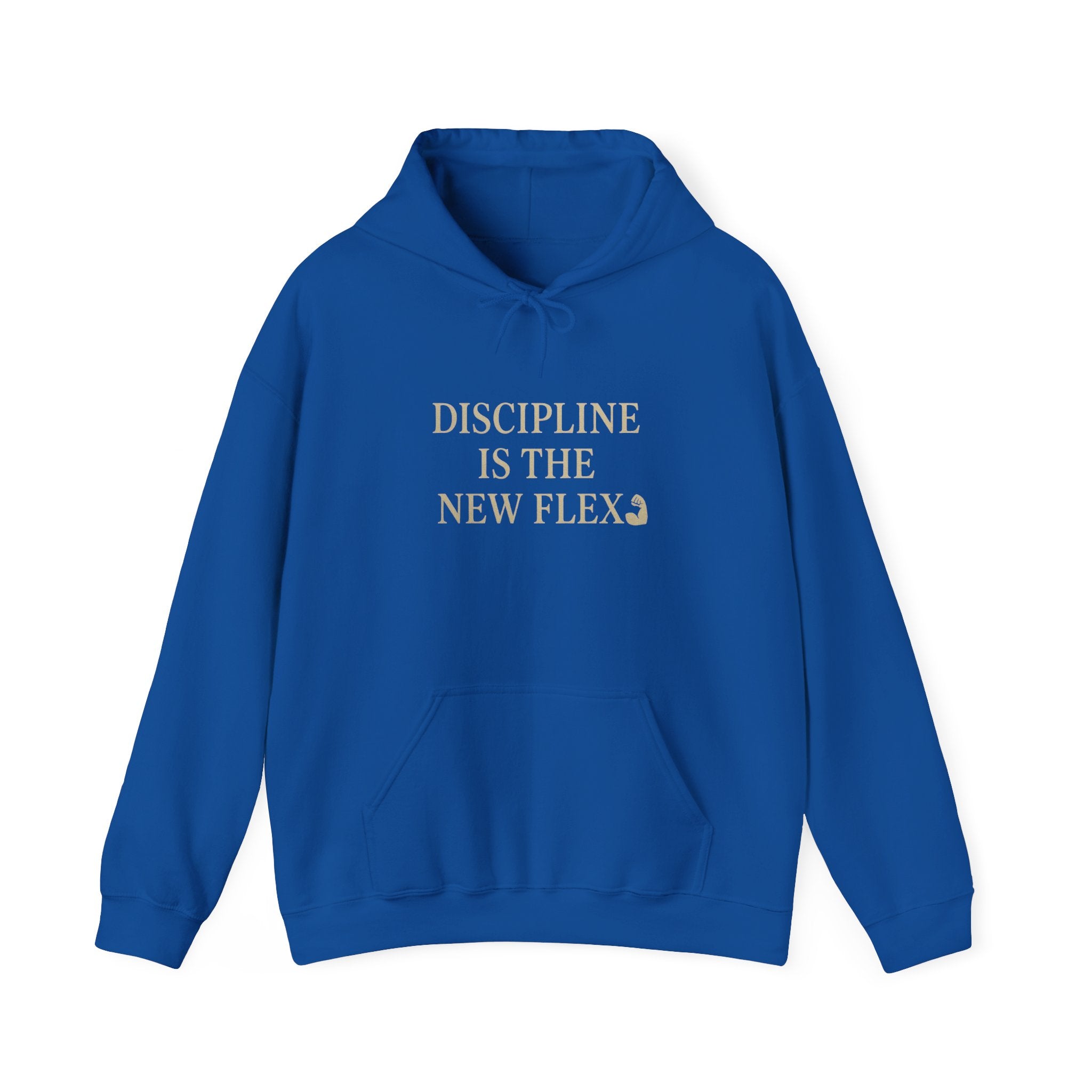 Discipline is the New Flex Hoodie, Motivational Sweatshirt, Unisex Pullover, Ideal for Fitness Lovers, Cozy Gift for Gym Enthusiasts