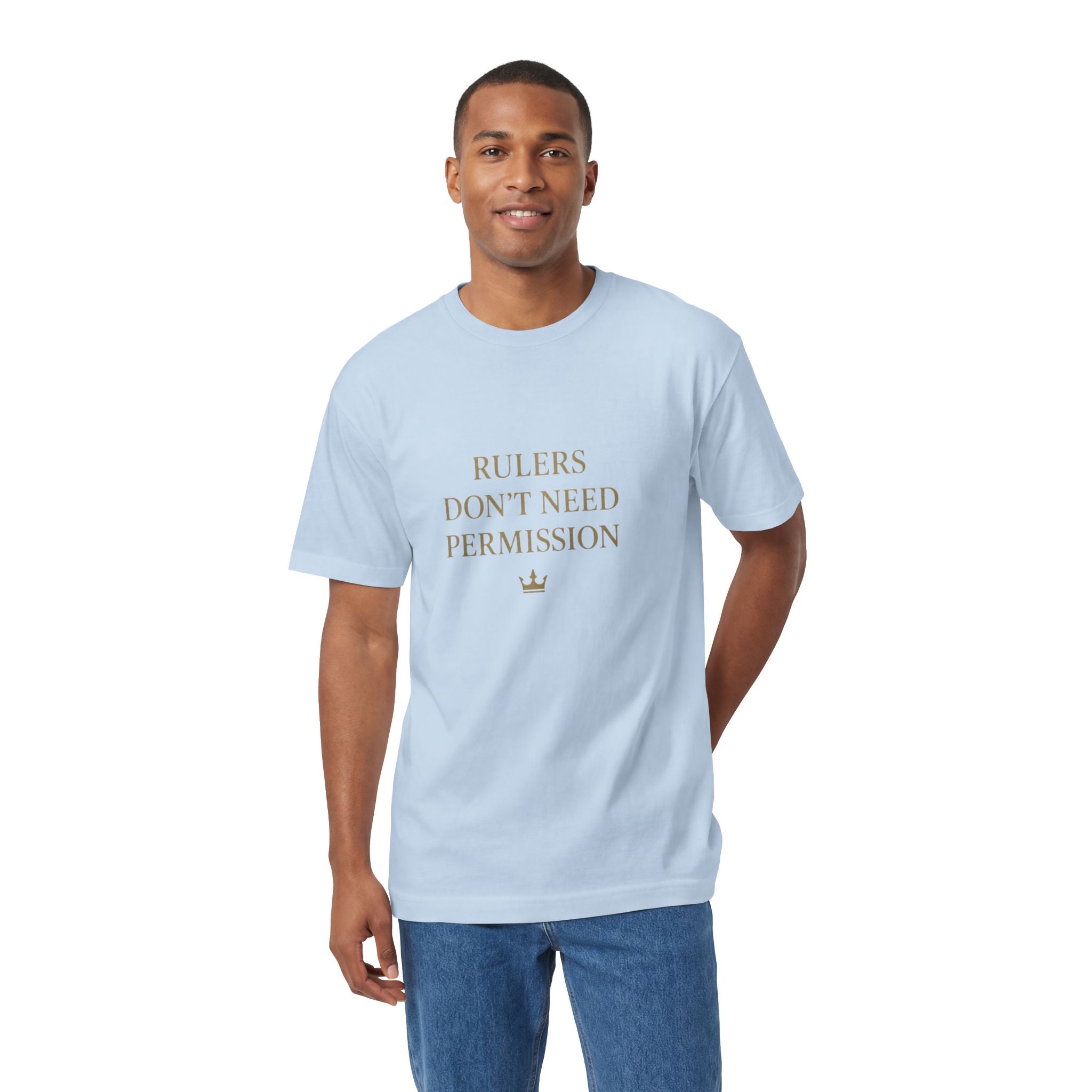 Empowering Statement Tee, Graphic Tee, Rulers Don't Need Permission Shirt, Unisex Casual Wear, Gift for Motivational Events, [...]