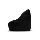 King's Lounge Bean Bag Cover — Black & Gold Royal Crown Accent
